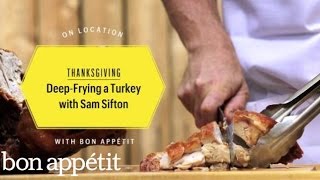 DeepFrying a Turkey With Sam Sifton [upl. by Hekking]