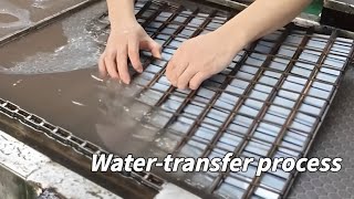 Factory real shot wood grain water transfer printing process [upl. by Reiser]