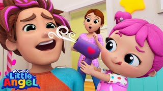 Jills Hair Salon  Experiment with Dad  Little Angel Kids Songs amp Nursery Rhymes [upl. by Anielram]