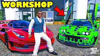 Franklin Opened New Luxury Supercar Showroom And Workshop In GTA 5  SHINCHAN and CHOP [upl. by Neelhsa989]