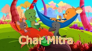 Char Mitra  Marathi Story For Children with Moral  Chan Chan Goshti Marathi [upl. by Aryhs240]