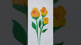 Orange flowers shorts art artwork flowers drawing painting [upl. by Reviere]