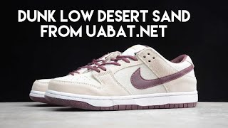 ReviewUnboxing Nike Dunk Low Desert Sand from UABATnet [upl. by Yerffoej]