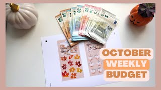 OCTOBER WEEKLY CASH ENVELOPES WITH €310 [upl. by Kola]