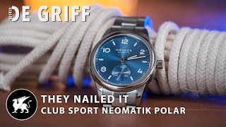 Excellent Nomos CLUB SPORT Neomatik Polar HandsOn Review  Now In A 37mm Case  Atelier DE GRIFF [upl. by Lynad]