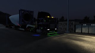 Wind Blade 12700 Kg  Semi Doble Largo Con Separacion  American Truck Simulator 2024 HDR10 RTX3090 [upl. by Nahrut70]