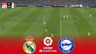 Alaves vs Real Madrid  La Liga Santander 20232024  21 December 2024  Full Match  PES Gameplay [upl. by Sherie]