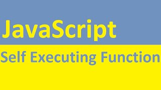 JavaScript Self Executing Functions [upl. by Danais]