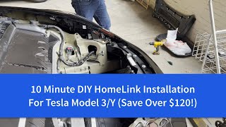 10 minute DIY Tesla Model Y HomeLink Retrofit Model 3 too Save [upl. by Rasec99]