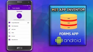 Create a Form App  MIT App Inventor  Tiny DB in MIT App Inventor [upl. by Yralam]