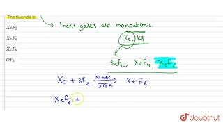 A monoatomic gas reacts with fluorine to form a fluoride which dissolve in HF to give a conducti [upl. by Eynaffit925]