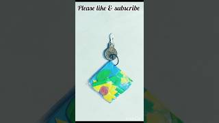 Diy clay key ring makingdiyclaycraftstrendingshotssunflowerartclayytshortviraldiy [upl. by Ellenehs]