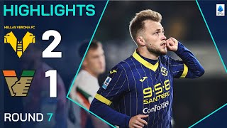 VERONAVENEZIA 21  HIGHLIGHTS  Verona win the derby  SERIE A 202425 [upl. by Nevar]