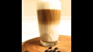 Latte macchiato recipe Easy home made 3 layers latte Italian [upl. by Zak828]