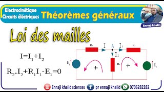 Théorèmes généraux Loi des mailles cours et exemples [upl. by Leslie]