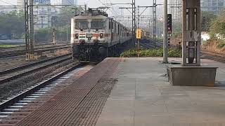 11301 Udyan Express with offlink Lalaguda WAP7 slowly crawling towards Thane [upl. by Enayd]