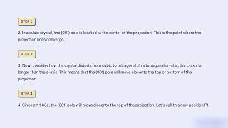 Using the standard 001 stereographic projection for a CUBIC crystal shown below as a starting point [upl. by Teuton682]