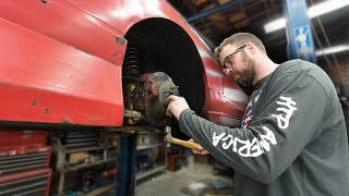 Changing out 30 year old axles and mounting tires [upl. by Ahsieyn]