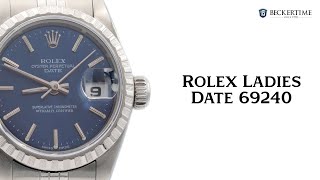 Ladies Rolex Stainless Steel Date Watch 69240 from the Mid to late 90s [upl. by Shellans]