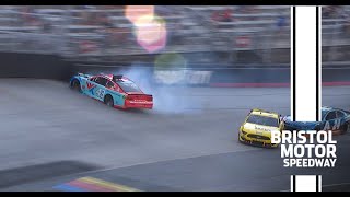 Bubba Wallace wrecks in AllStar Open  NASCAR at Bristol [upl. by Htezil491]