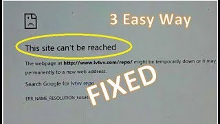 how to Fix The Site cant be reached  3 Easy way [upl. by Ylrebmek23]