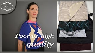 How to recognize poor vs good quality in clothes in 5 points  Justine Leconte [upl. by Crudden]