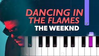 Th e Weeknd  Dancing In The Flames  Piano Tutorial [upl. by Eimas]