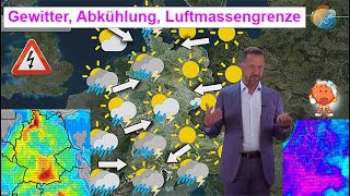 Heiß mit Gewittern dann kühler in einer Woche erneut teils heiß Wettervorhersage 2128072024 [upl. by Edd]