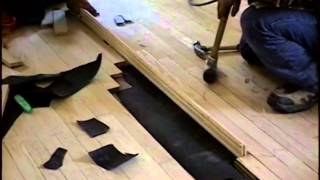 Sanding and patching old oak floors 1 [upl. by Kcinimod640]