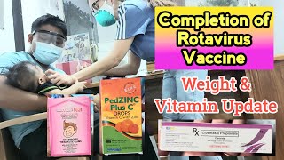 Final Dose of Rotavirus Vaccine  Weight and Vitamin Update  4Month Old Baby [upl. by Leina]