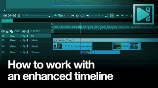 VSDC Free Video Editor 635 how to work with an enhanced timeline [upl. by Elpmet]