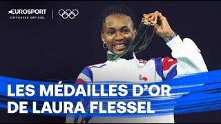 JEUX OLYMPIQUES  Les médailles dor de Laura Flessel à Atlanta 1996 [upl. by Daly]