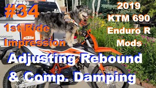 2019 KTM 690 Enduro Mods 34 Adjust Rebound amp Comp Damping Revised [upl. by Yruy542]