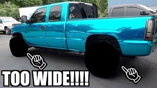 How to RUIN your TRUCK with NEW MASSIVE 14in WIDE WHEELS [upl. by Cynara]