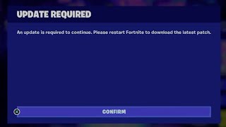 Update Required An update is required to continue Please restart Fortnite to download the latest p [upl. by Dinin]