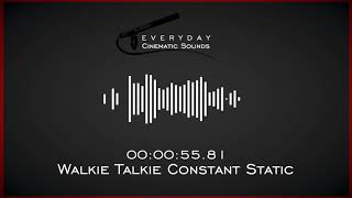 Walkie Talkie Constant Static  HQ Sound Effect [upl. by Haimarej]