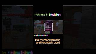 Monthly armour and haunted sword in blockfun server  pojavalauncher minecraft gaming shorts [upl. by Rubia225]