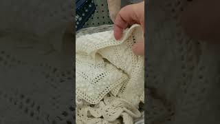 Pieces of a Crochet Counterpane in the Thrift Store Doily Basket [upl. by Adnac]