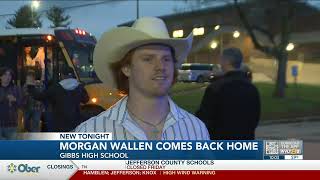 Morgan Wallen hosts a free concert at his alma mater Gibbs High School in his hometown [upl. by Euqinemod]