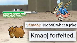 BIDOOF sweeps through a SALTY LEGENDARY SPAMMER and shows who is the REAL GOD [upl. by Nichole]