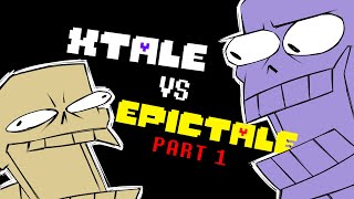 Xtale vs Epictale Part 1  Undertale AU Comic Dub [upl. by Sirromad860]