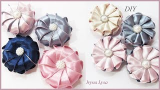 Ribbon flowers Tutorial [upl. by Anotyad]