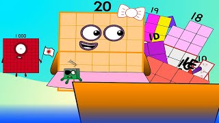 Numberblocks Animation Pentadecimalblock Piratasthophe  Numberblocks Primes 1000s [upl. by Carpio]