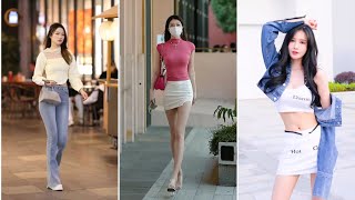 Chinese Girls Street Fashion 抖音 Style China [upl. by Inad644]