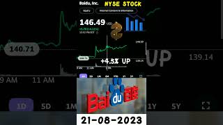 BAIDU INC SHARE 45 IN USA STOCK MARKET 30082023 shorts stockmarket usa baidu share price [upl. by Stephie]