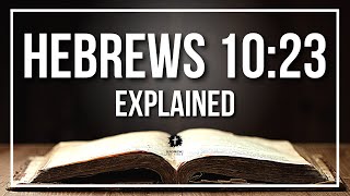 HEBREWS 1023 Explained  What Does The Bible Verse HEBREWS 1023 KJV REALLY Mean [upl. by Earlene910]