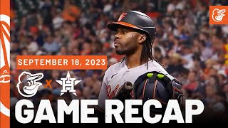 Orioles vs Astros Game Recap 91823  MLB Highlights  Baltimore Orioles [upl. by Wrightson561]