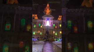 Guernsey County Courthouse Light Show christmas  Holidays [upl. by Ziagos]