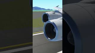 Korean Air Airbus A380 wing view arrival into Hong Kong rwy 07L infiniteflight [upl. by Lay]