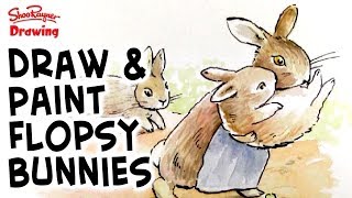 How to draw Beatrix Potters Flopsy Bunnies [upl. by Monney479]